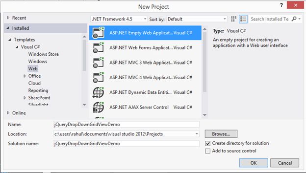 create a Visual Studio Solution